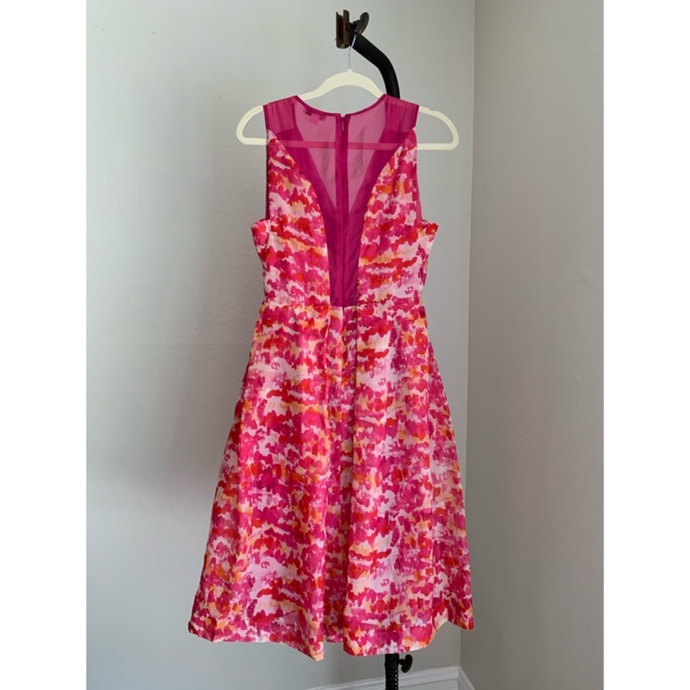 WHISTLES Silk Organza Fit and Flare Tea Dress $325